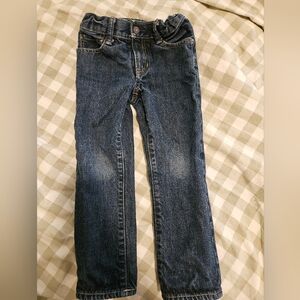 Gap Vintage 1969 Straight Dark Blue Jeans With Plaid Lining